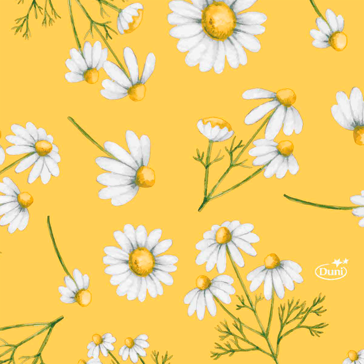 Șervețele 3-ply 33x33cm Pretty daisy yellow, 20buc