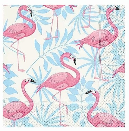 Șervețele 3-ply 33X33cm Flamingo garden, 20buc