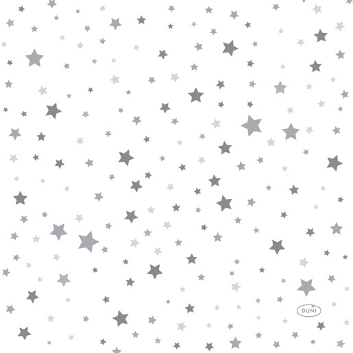 Șervețele 3-ply 33X33cm Silver Stardust, 20buc