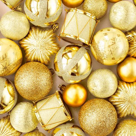 Șervețele 3-ply 33X33cm Gold Baubles, 20buc