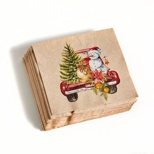 Șervețele 2-ply 33X33cm Car Snowman, 20buc