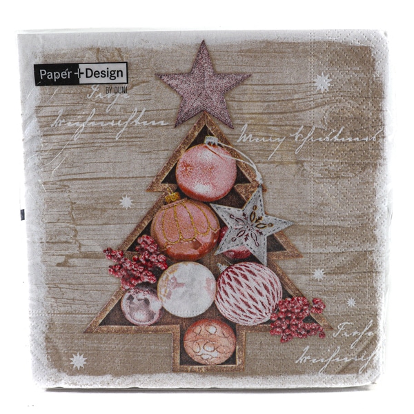 Șervețele 3-ply 33X33cm Framed baubles, 20buc
