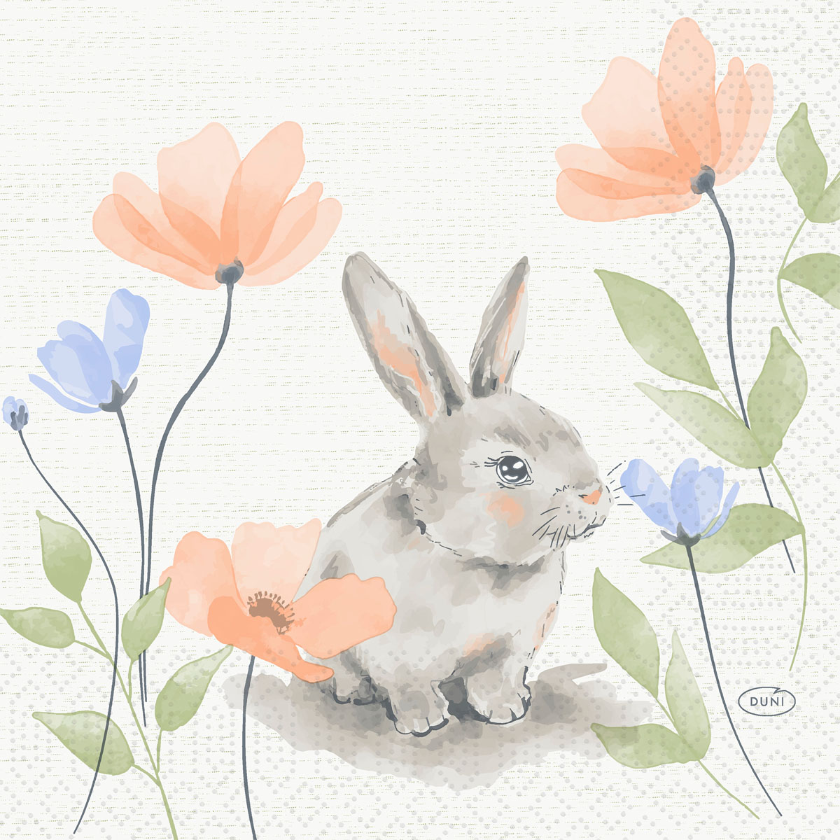 Șervețele 3-ply 33X33cm Bunny bloom, 50buc