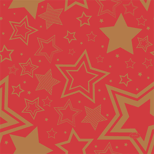 Șervețele 3-ply 33X33cm Holiday star red, 20buc