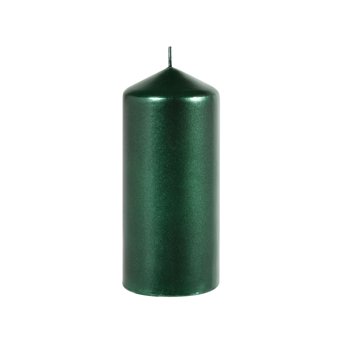 Lumanare pillar lucioasă 150X70 mm Verde