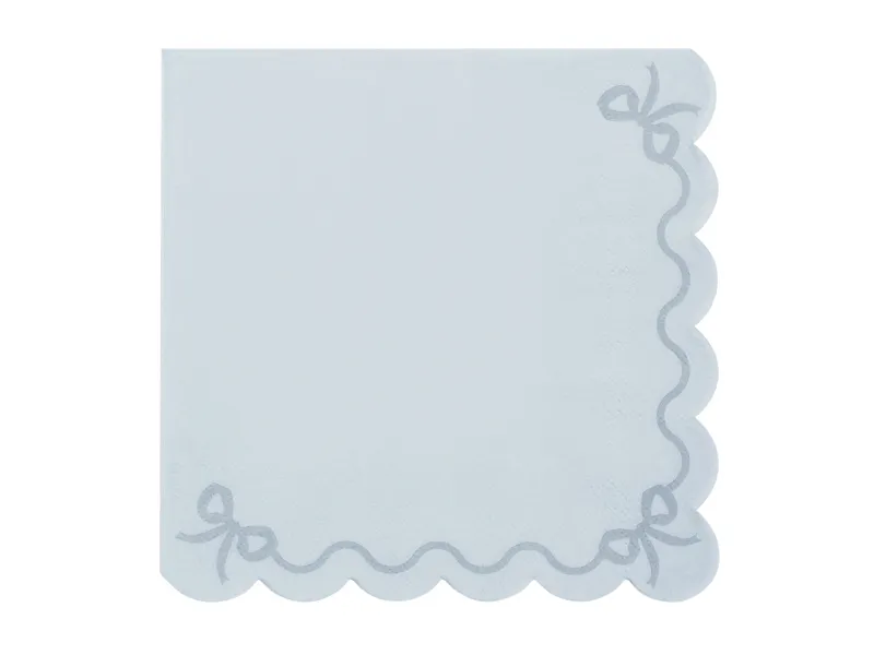 Șervețele cu volane 2-ply 33x33 cm, albastru deschis, 12buc