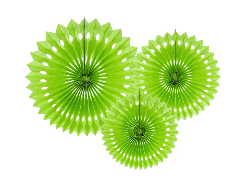 Set Rozete din hartie verde, 3buc