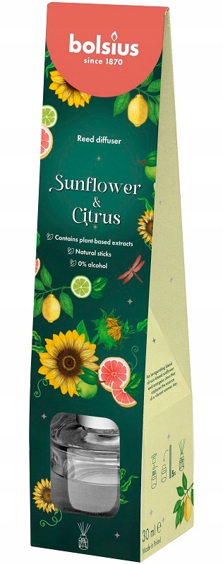 Odorizant (difuzor cu betisoare), floarea soarelui & citrice 30ml