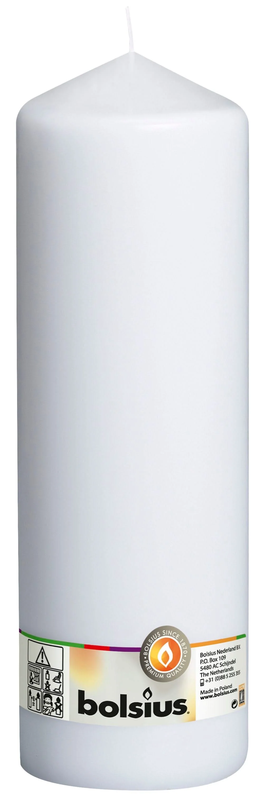 Lumanare pillar 300X98 mm Alba