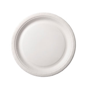 Farfurii din hartie 22CM Albe, 20buc
