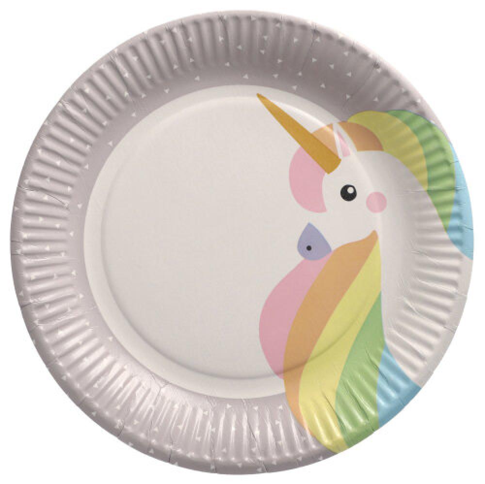 Farfurii din hartie 23CM Unicorn, 10buc