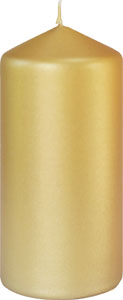 Lumanare pillar lucioasă 150X70 mm Aurie