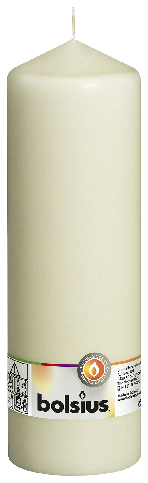 Lumanare pillar 250X78 mm Crem