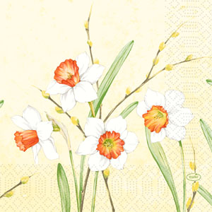 Șervețele 3-ply 33X33cm Daffodil joy, 50buc