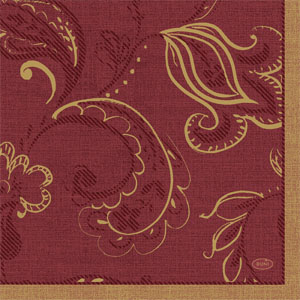 Șervețele 3-ply 33X33cm Golden grace bordo, 20buc