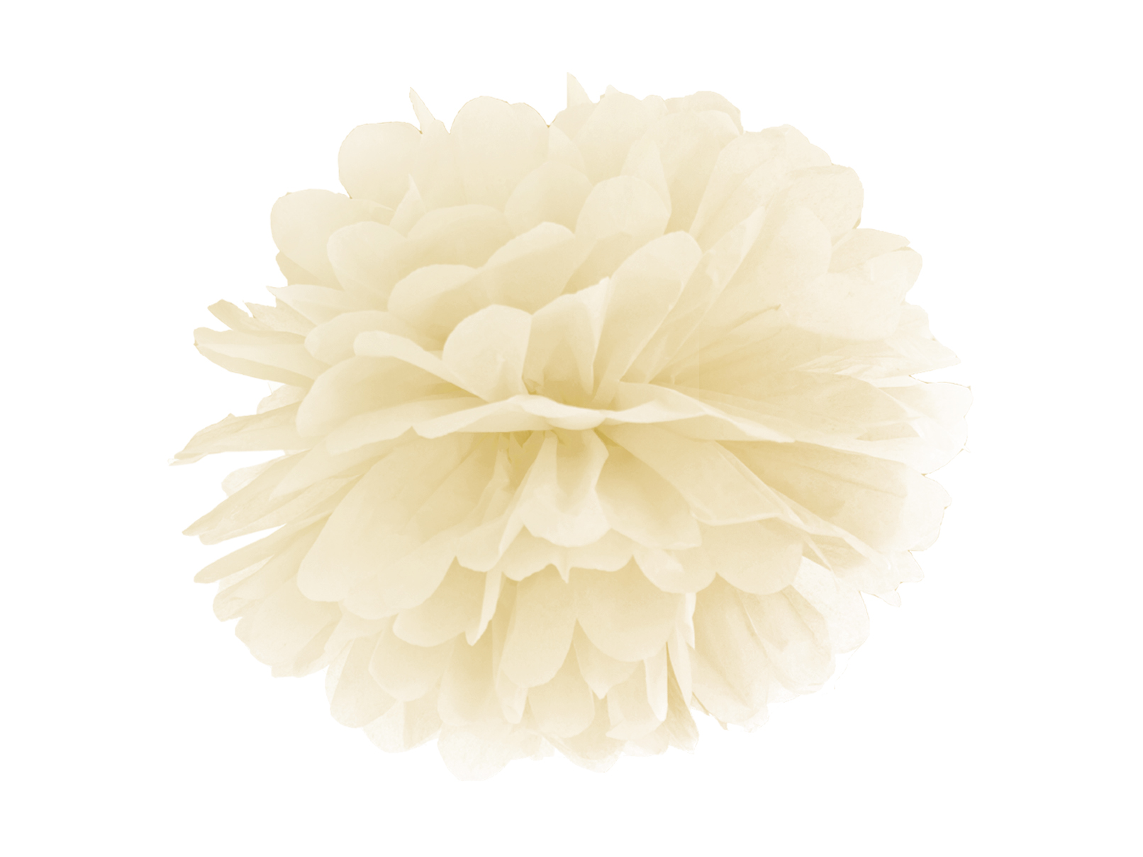 Pompon din hârtie 25cm, Crem