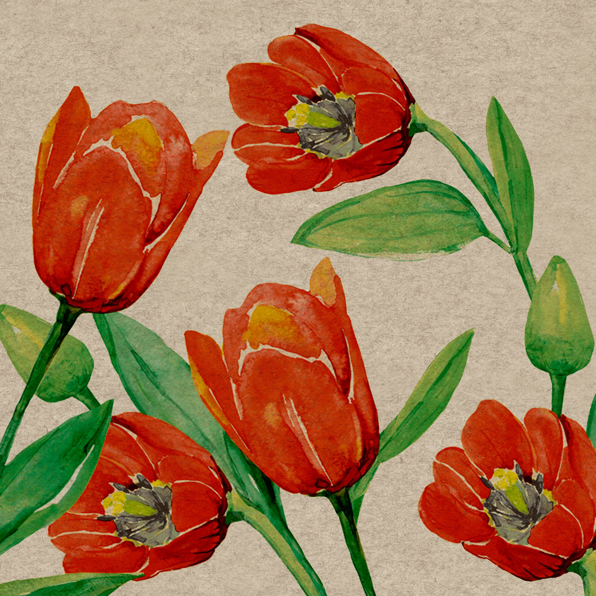 Șervețele 2-ply 33X33cm Natural tulip, 25buc