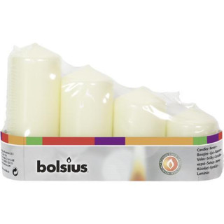 Lumanare pillar mix 4buc Crem