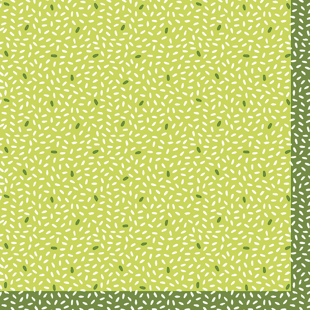 Șervețele 3-ply 24X24cm Rice green, 20buc