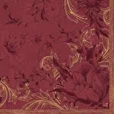 Șervețele 3-ply 33X33cm Charm bordo, 20buc