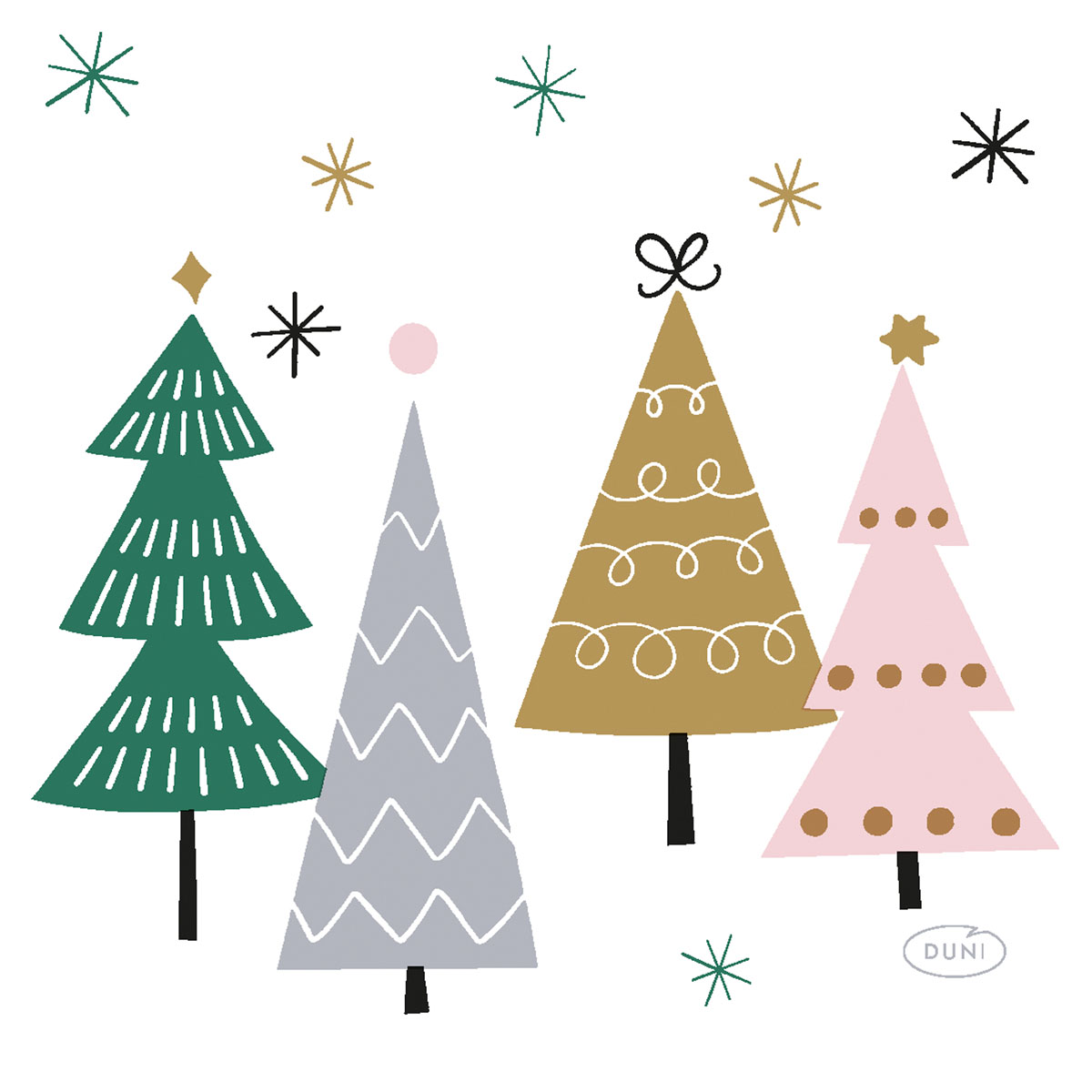 Șervețele 3-ply 24X24cm Noel trees, 20buc