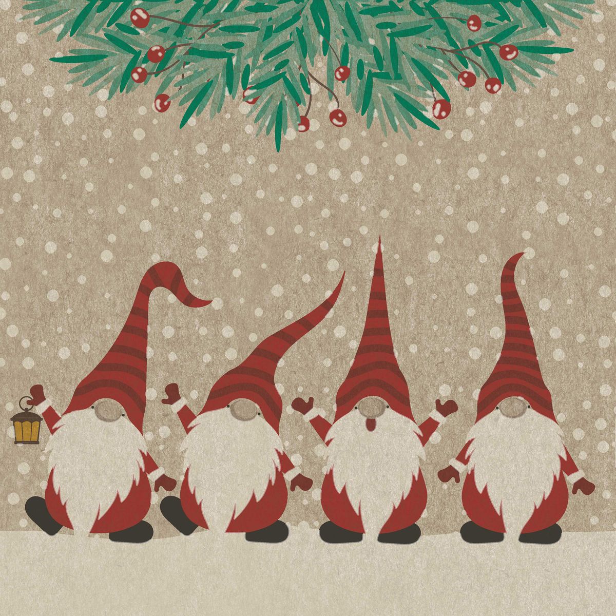 Șervețele 2-ply 33X33cm Happy santas, 25buc