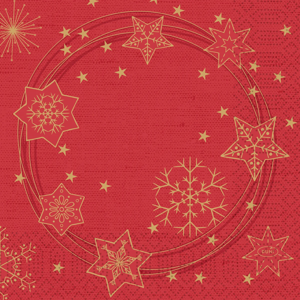 Șervețele 3-ply 33X33cm Star shine red, 20buc