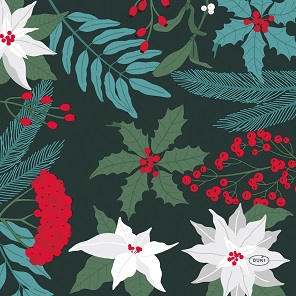 Șervețele 3-ply 33X33cm Xmas garden, 20buc